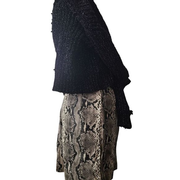 Forever 21 Women's Size M Snakeskin Mini Skirt with Black Lining Zipper Closure - Picture 3 of 8